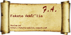 Fekete Adélia névjegykártya